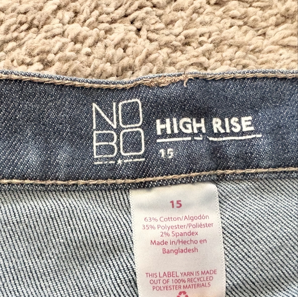 NOBO High Rise Denim Shorts - Picture 2 of 4